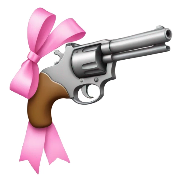 Gun with pink bow  sticker