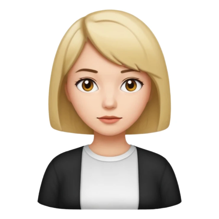 Woman with bob cut sticker