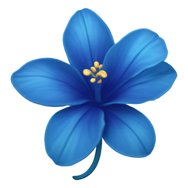 Tropical blue flower sticker
