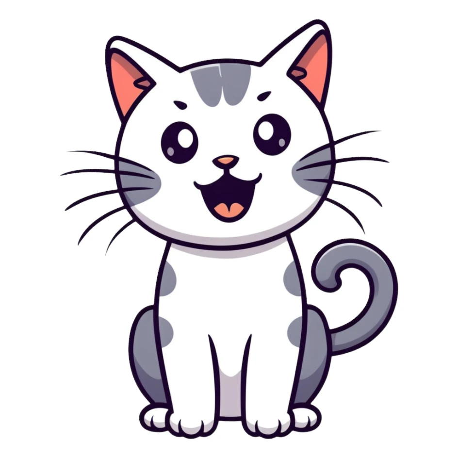 surprised shocked cat meme sticker