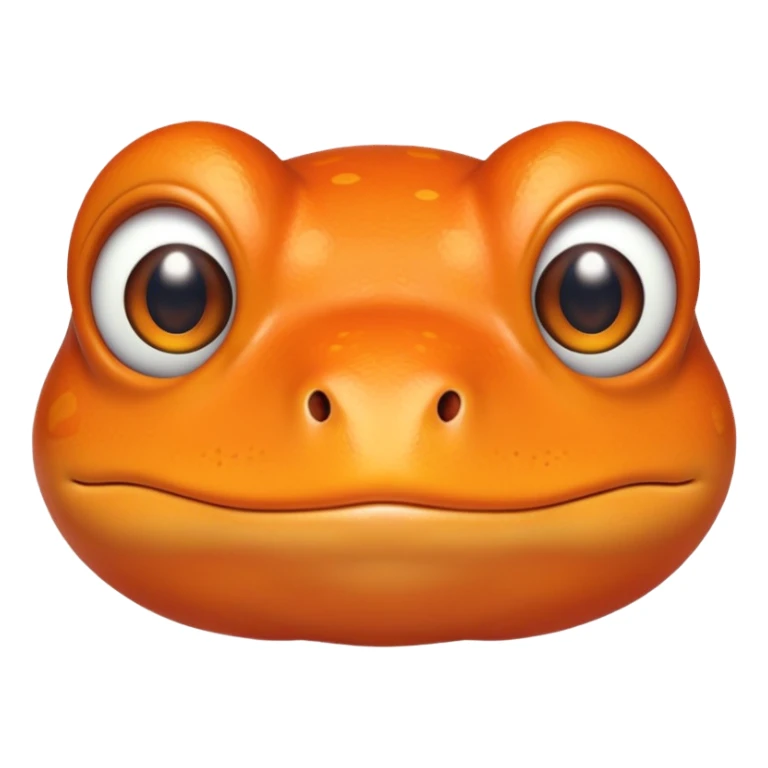 Orange frog head sticker