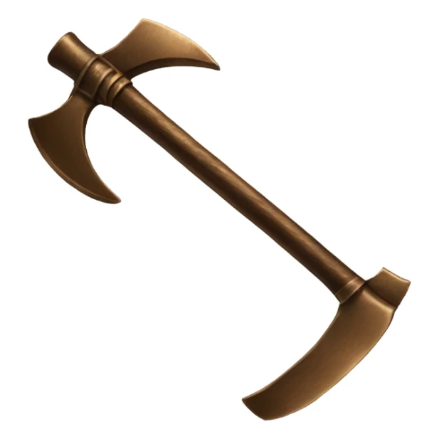 axe made of bronze sticker