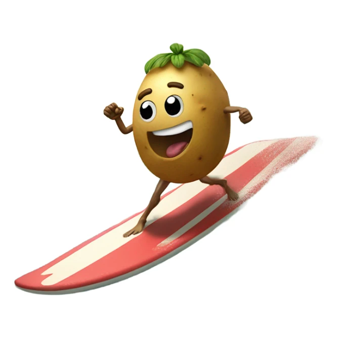 Potato sufing  sticker