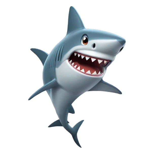 shark with pocket rocket sticker