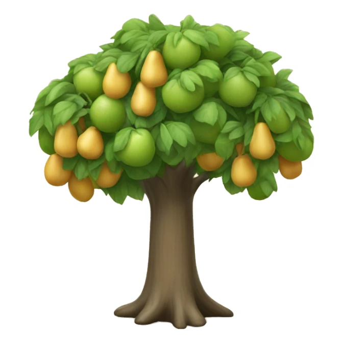 Tree with ivory fruits sticker