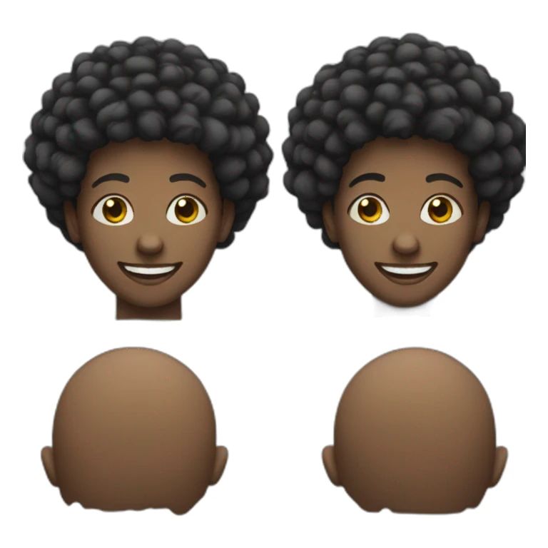 Afro person smiling sticker