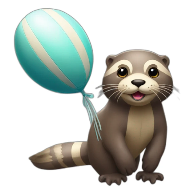 Loutre avec ballon de rugby sticker