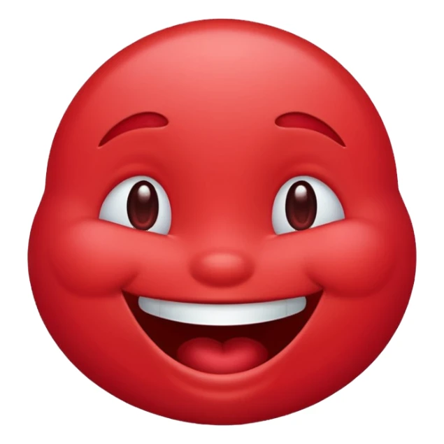 Laughing red emoji sticker