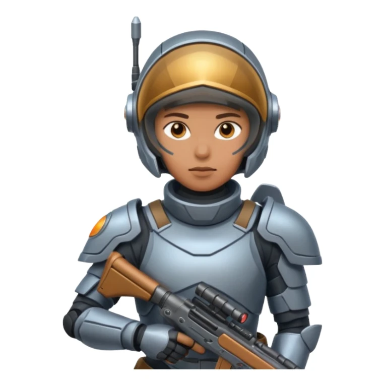 space warrior with rifle sticker