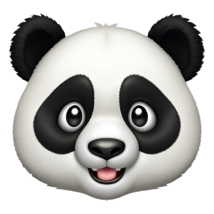 Cinematic Comical Panda Portrait Emoji, Head tilted dramatically with an exaggeratedly amused expression, featuring a striking black and white Fur with a quirky, playful expression and wide, expressive eyes filled with humorous disbelief, Simplified yet hilariously expressive features, highly detailed, glowing with a slightly sassy glow, high shine, dramatic yet playful, stylized with an air of cheeky charm, bright and endearing, soft glowing outline, capturing the essence of a spirited and over-the-top panda, so meme-worthy it feels like it could roll its eyes into internet fame instantly! sticker