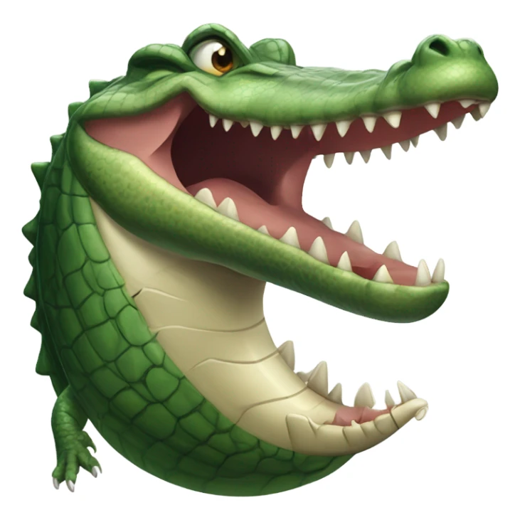 Alligator eating fish sticker
