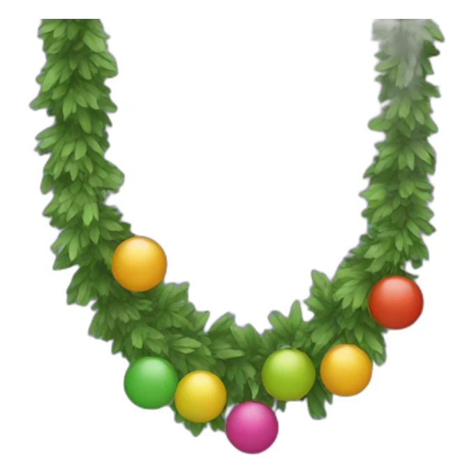 Garland and balls sticker