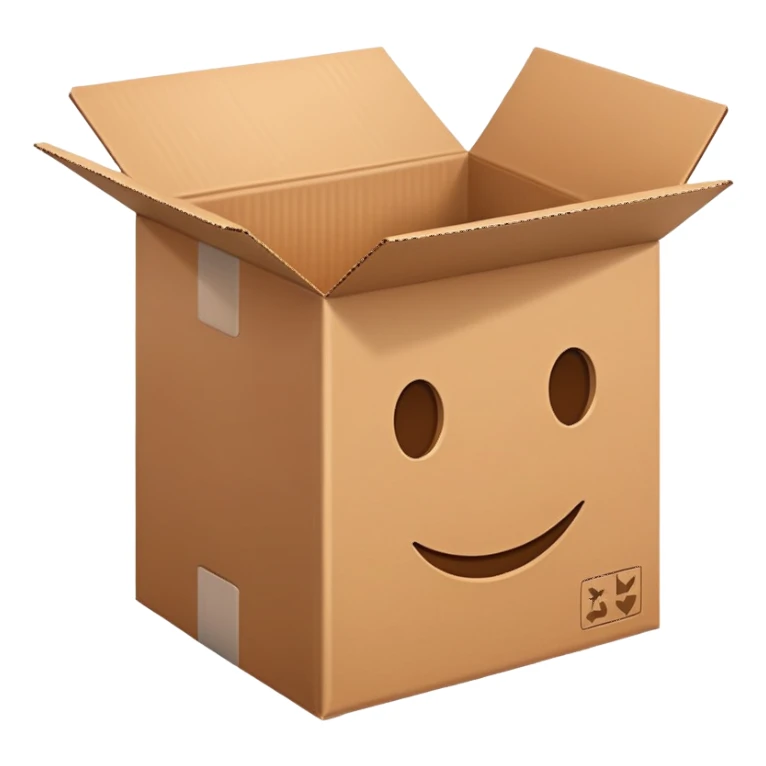 cardboard box full of resources sticker