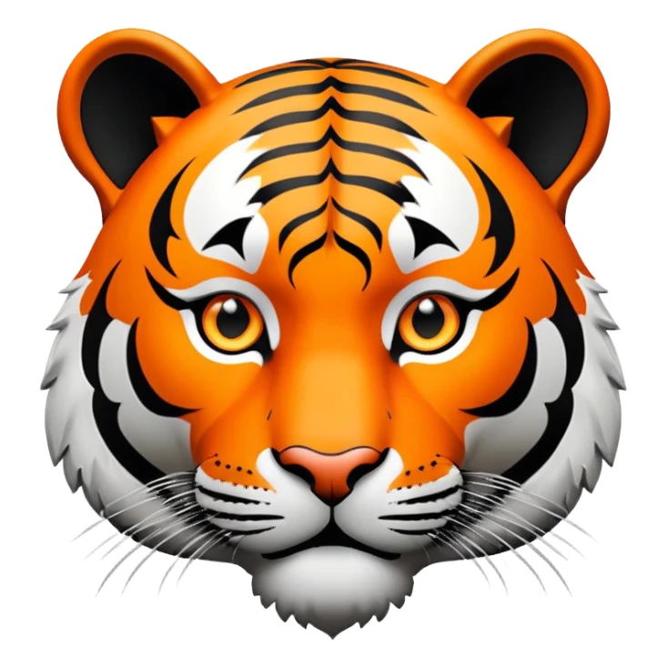 tiger face with HYPE text for Twitch emote sticker