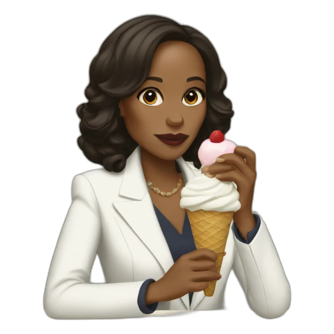 Olivia pope eats an ice cream sticker