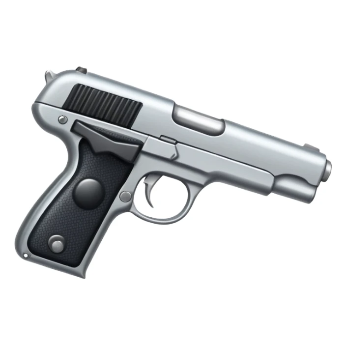 Pistol with a black bow sticker