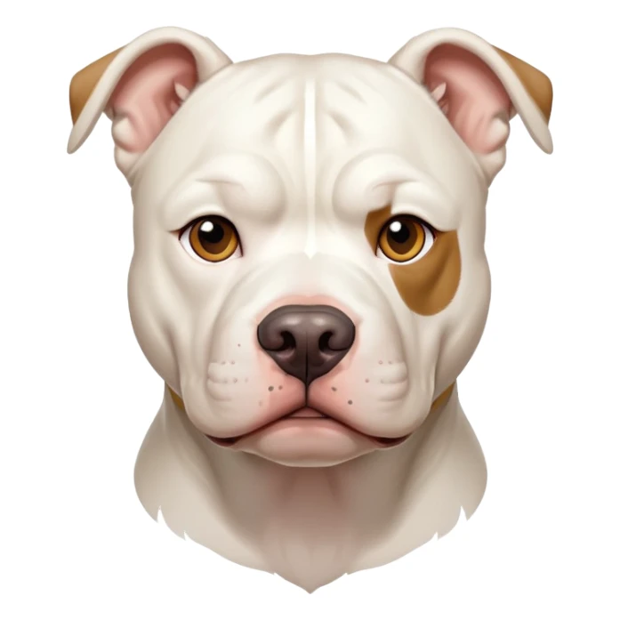 White pitbull sticker