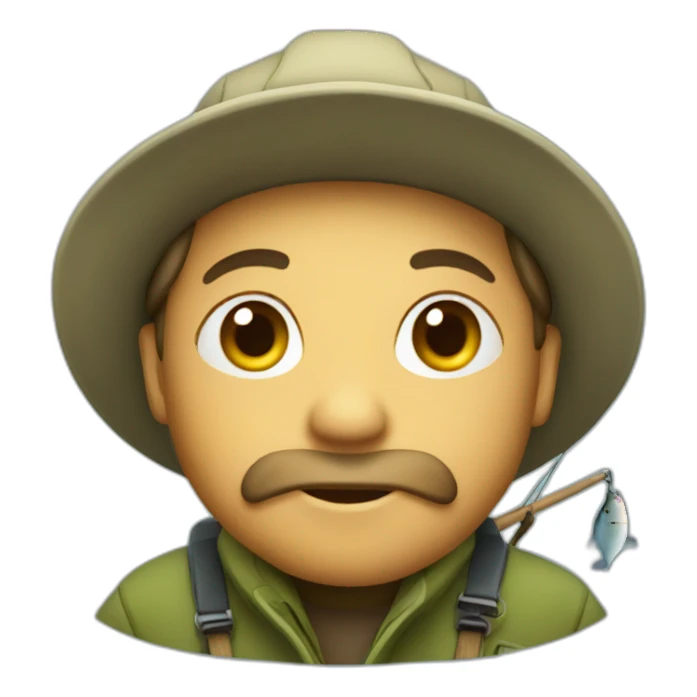 cute fisherman sticker