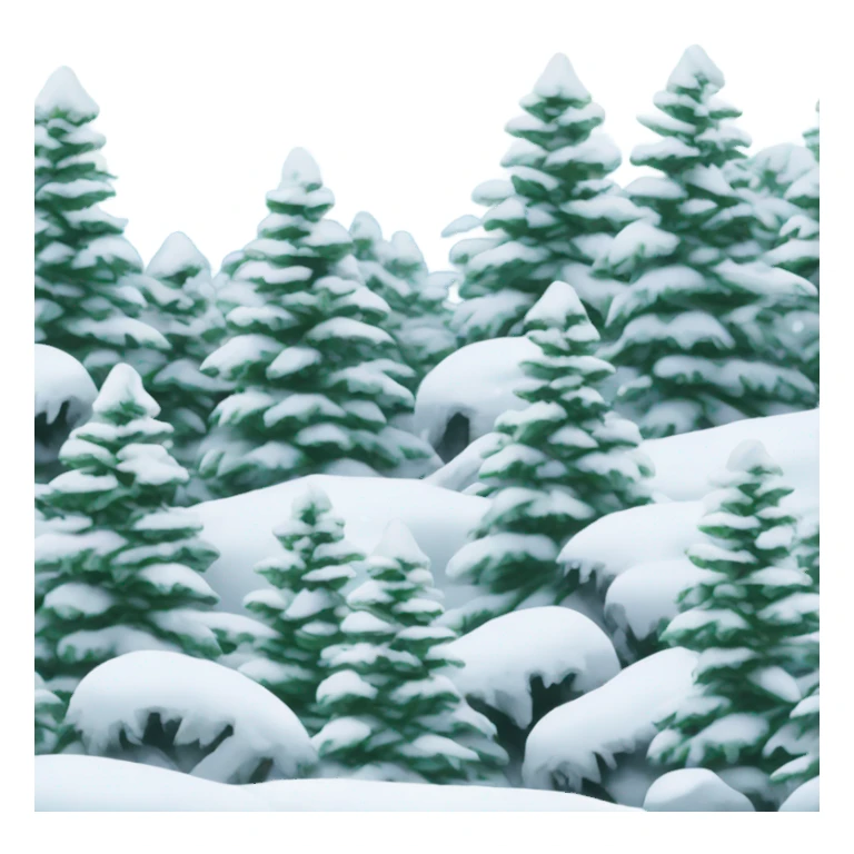 Snowy day with nice trees sticker