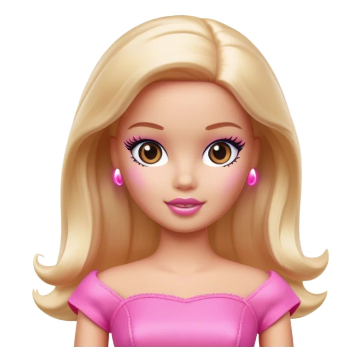 pink barbie doll sticker