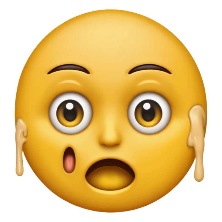 emoji choking itself with a twitching eye sticker
