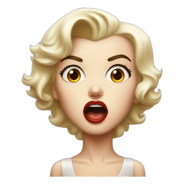 Marilyn monroe angry waiting chocolate sticker