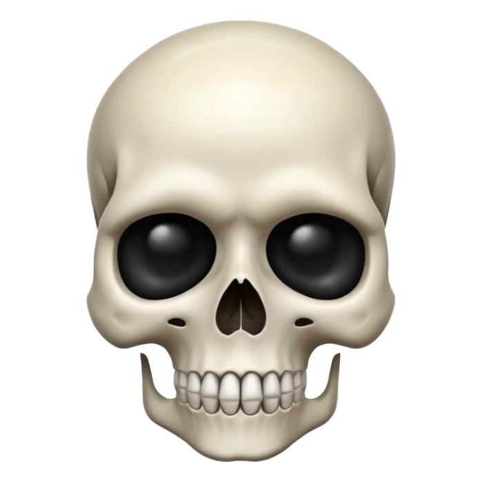 Skull emoji with chill emoji sticker