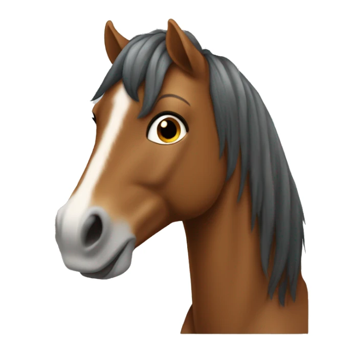 Caballo con pelo sticker