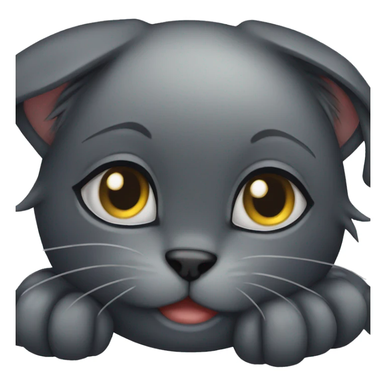 Black cat cute sticker