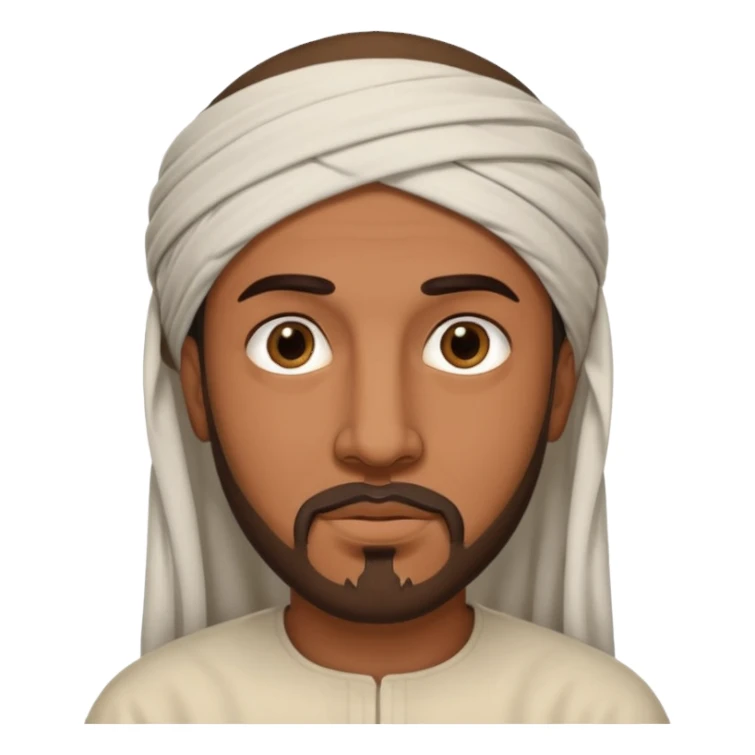Homme arabe brun avec bouc sticker