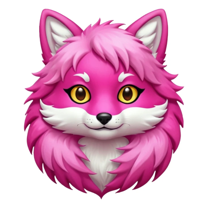 pink kitsune sticker