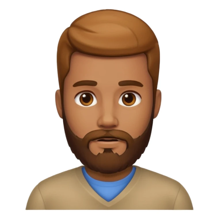 male portrait with beard sticker