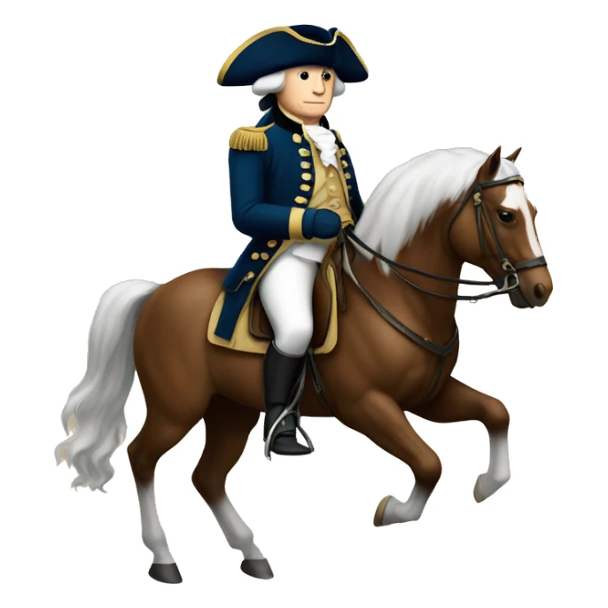 george washington on a horse sticker
