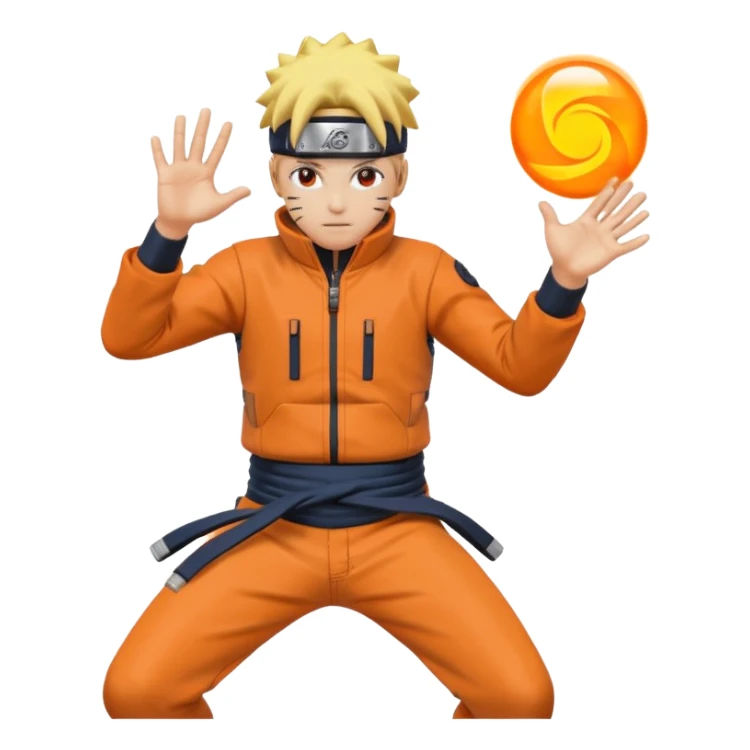 Naruto Kurama com Aura Laranja sticker