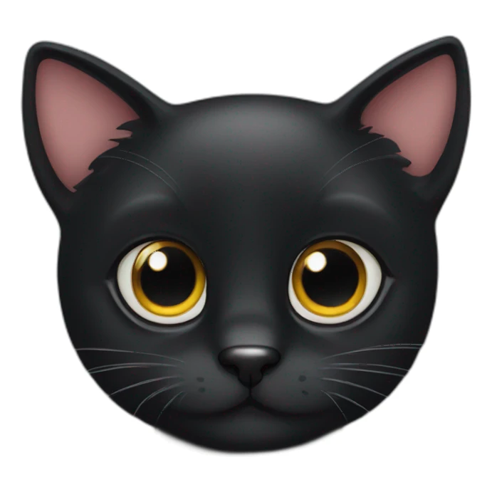 cute black cat big eyes sticker
