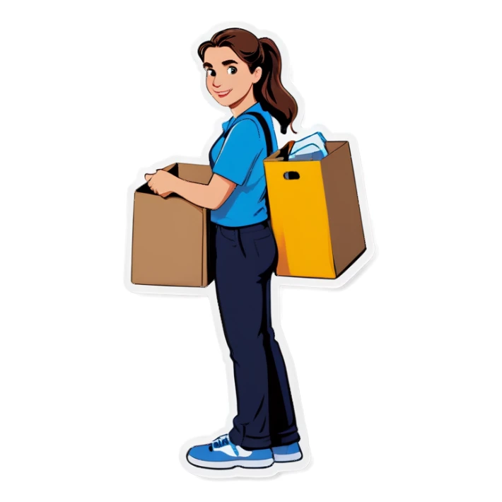 Katie packing up and moving out sticker