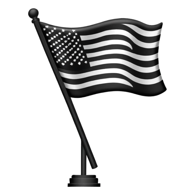 black american flag sticker