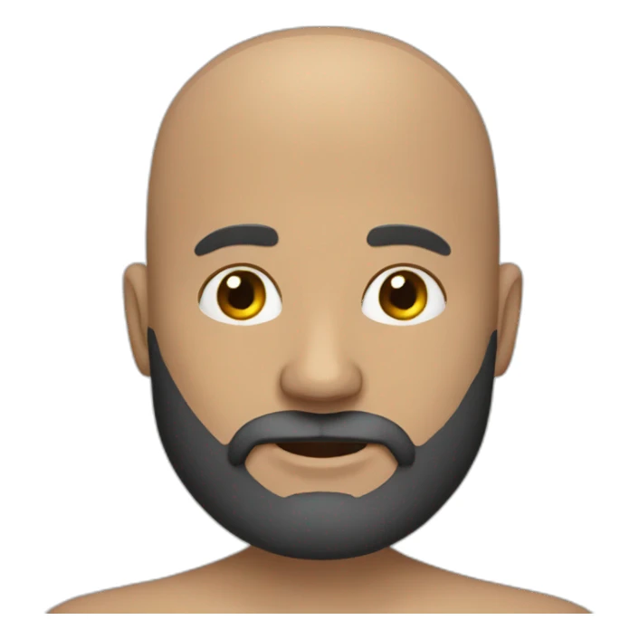 bald head bearded man sticker