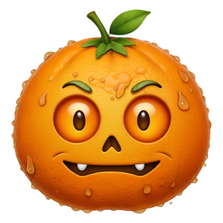 make the orange more scary and disgusting sticker