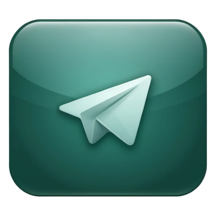 
dark green telegram icon sticker