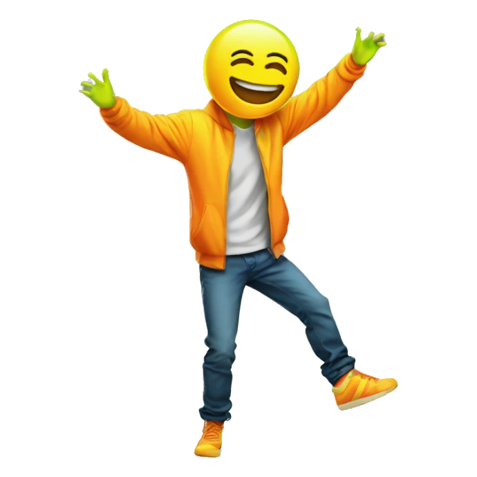 Rave party dancing neon smoking sticker