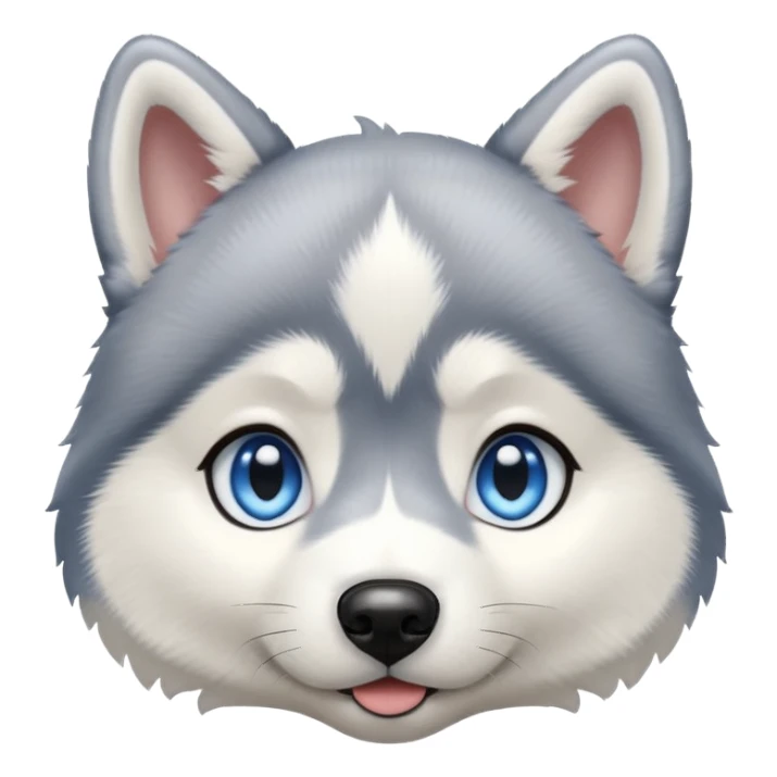 cute husky puppy face sticker