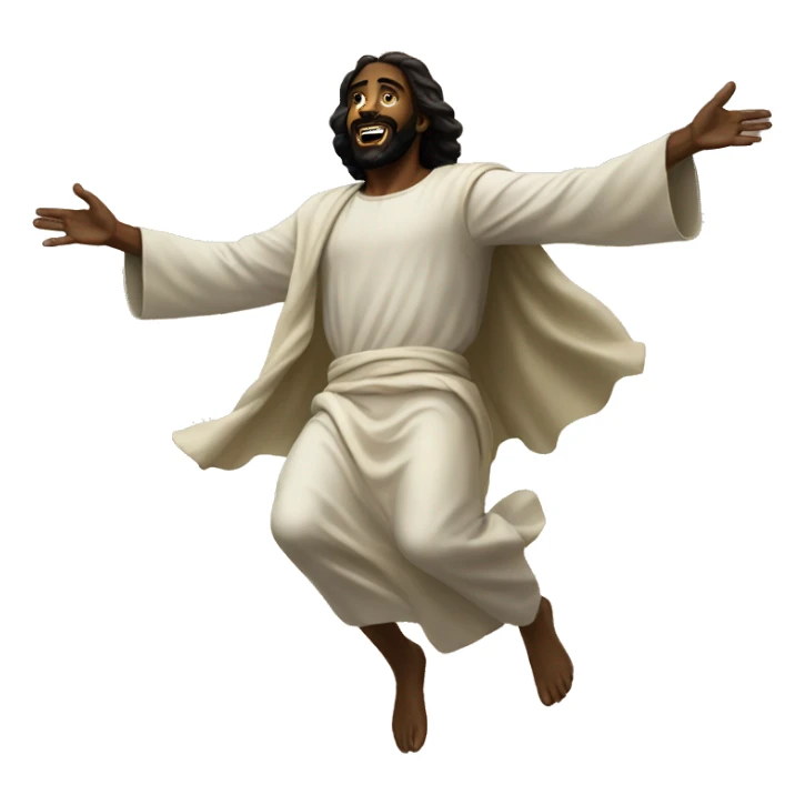 Black Jesus flying the sky sticker