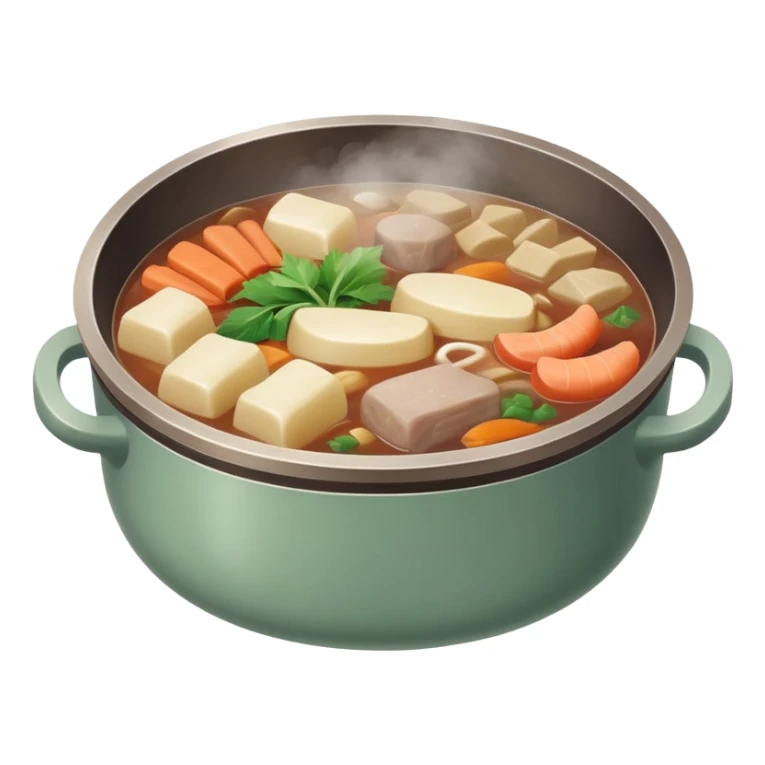 Muted color Chinese hotpot with subtle tones sticker