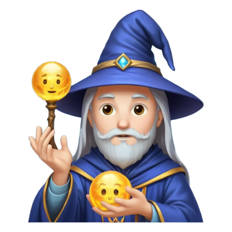 wizard holding a sphere sticker
