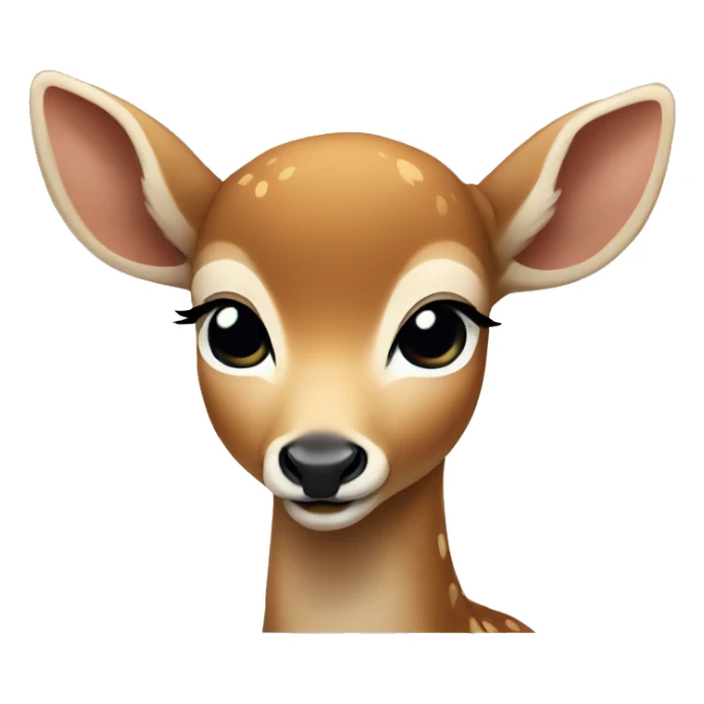 baby deer with closed eyes sticker