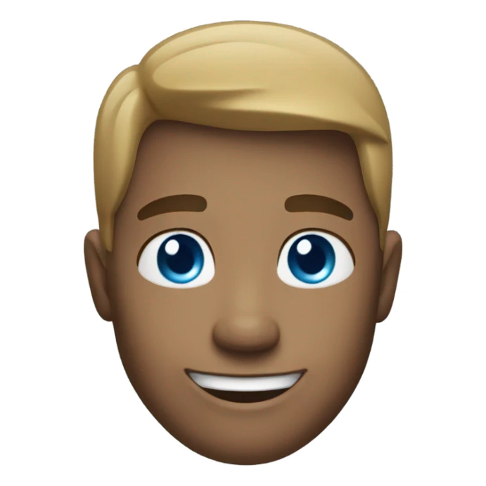 smiling solo with blue eyes sticker