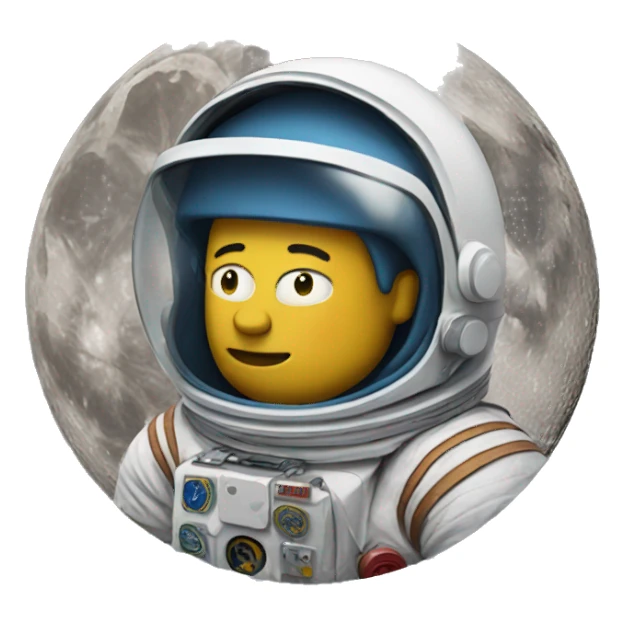 Bart on the moon sticker