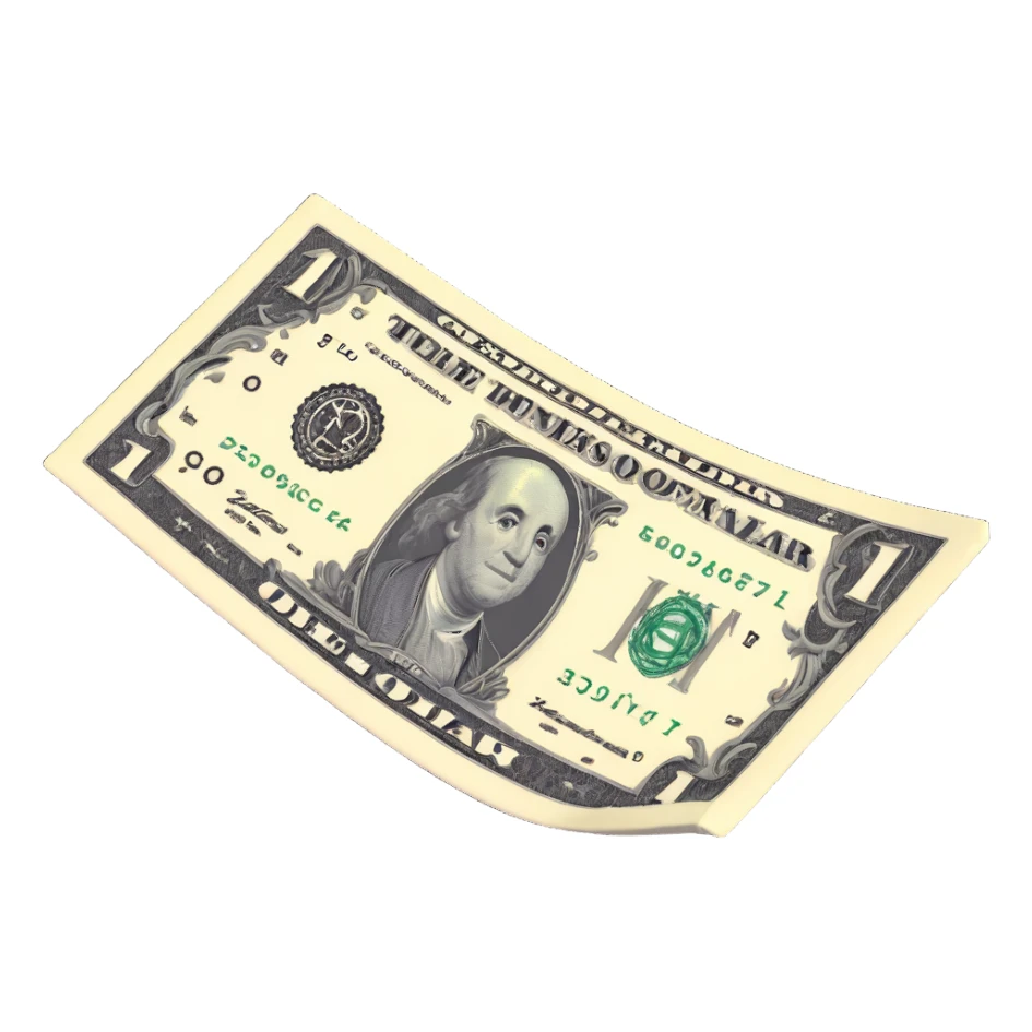 1 dollar bill sticker