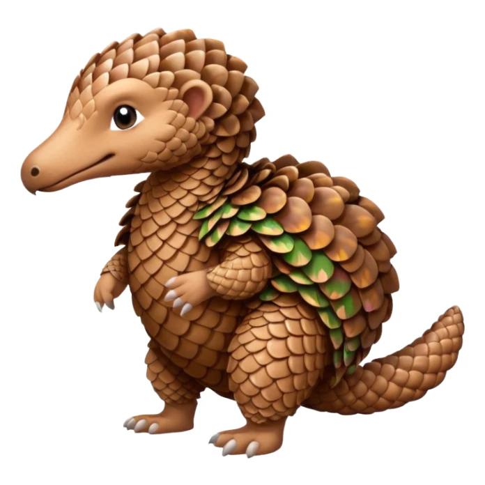Pangolin with Hawaiian shirt sticker